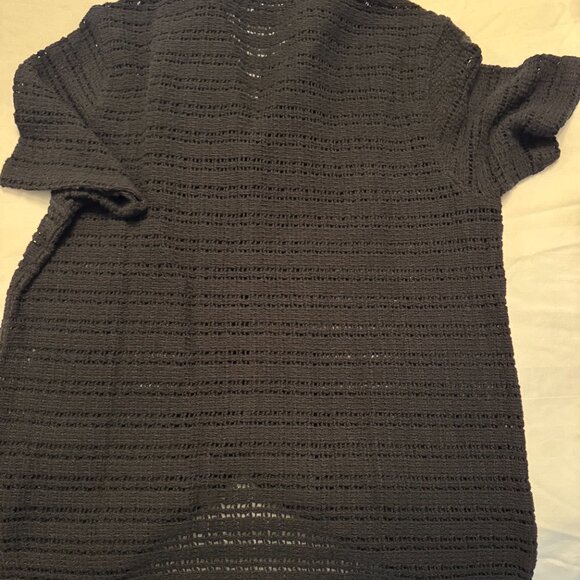 Todd Snyder Open Knit Guayabera Shirt Black Size Medium NWOT - Picture 3 of 5